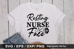 Resting nurse face - Nurse SVG Design Product Image 1