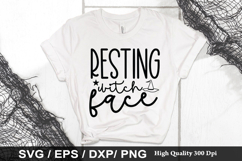 Resting witch face SVG - Halloween Design Product Image 1