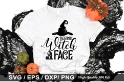 Resting witch face SVG - Halloween Design Product Image 1