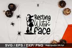 Resting witch face SVG - Halloween Design Product Image 1