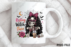 Resting Witch Face Skeleton PNG Product Image 3