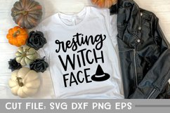 Resting Witch Face, Hand Lettered, Cut File Product Image 1