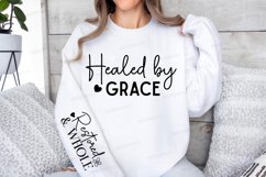 Healed By Grace Sleeve SVG, Christian SVG Design Product Image 3
