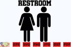 Restroom SVG | Bathroom SVG | Bathroom Sign SVG | Farmhouse Product Image 3