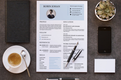 Professional resume template with clean layout for job applications, CVs, personal branding, career portfolios, and modern professionals.