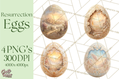 Christian Easter Clipart PNG, Resurrection Easter Egg Product Image 1