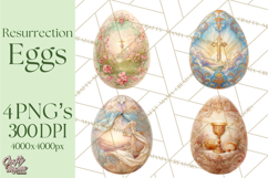 Christian Easter Clipart PNG, Resurrection Easter Egg Product Image 1