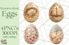 Christian Easter Clipart PNG, Resurrection Easter Egg Product Image 1