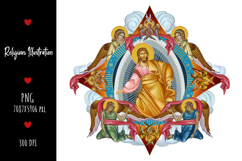 christening, vintage, religious, heaven, communion, faith, sacrament, saviour, epiphany, christian, evangelical, orthodox, greek, art, saint, holy, king, baptism, confirmation, angels, religion, sky, illustration, god, blessing, byzantine