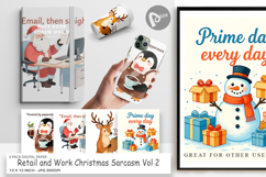 Digital Paper Retail and Work Christmas Sarcasm Quotes Product Image 1