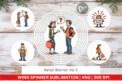 Retail Warrior Wind Spinner Product Image 1