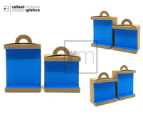 Bundle of Rectangular Boxes with Handles - SHKR Line Product Image 2