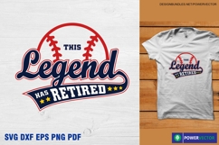 This Legend Has Retired SVG | Baseball Retirement Shirt Product Image 2
