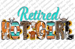 Retired Hot Girl - Sunflowers - Western Sublimation - Cow Product Image 1