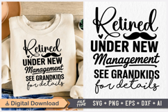 Retired Under New Management See Grandkids for Details SVG Product Image 1