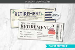 Personalized Retirement Boarding Pass for Surprise Trip Product Image 10