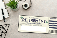 Personalized Retirement Boarding Pass for Surprise Trip Product Image 9