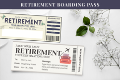 Personalized Retirement Boarding Pass for Surprise Trip Product Image 1