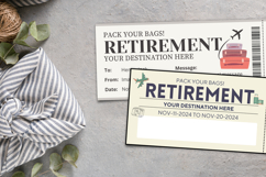 Personalized Retirement Boarding Pass for Surprise Trip Product Image 5