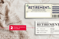 Personalized Retirement Boarding Pass for Surprise Trip Product Image 3