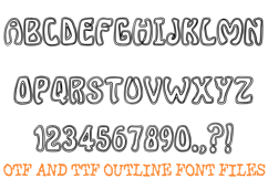 Retro Poster Lettering Font Hand Drawn Vintage Hippy ABC OTF Product Image 2