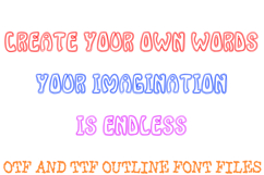 Retro Poster Lettering Font Hand Drawn Vintage Hippy ABC OTF Product Image 3