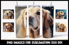 Winter Golden Retrier Tumbler Sublimation I Dog Tumbler Product Image 1