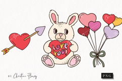 Retro Valentine Clipart | Valentine's Day PNG Product Image 1