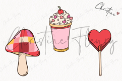 Retro Valentine Clipart | Valentine's Day PNG Product Image 3