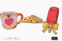 Retro Valentine Clipart | Valentine's Day PNG Product Image 1