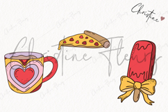 Retro Valentine Clipart | Valentine's Day PNG Product Image 3
