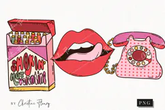 Retro Valentine Clipart | Valentine's Day PNG Product Image 1