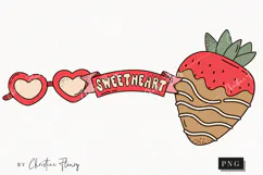 Retro Valentine Clipart | Valentine's Day PNG Product Image 1