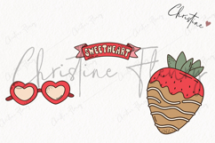 Retro Valentine Clipart | Valentine's Day PNG Product Image 3