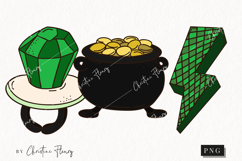 Retro St Patrick's Day Clipart | St Patrick PNG Product Image 1