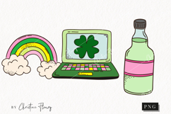 Retro St Patrick's Day Clipart | St Patrick PNG Product Image 1