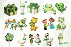 Retro 1950s St. Patrick’s Day Clipart Product Image 7