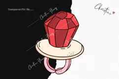 Retro Valentine Clipart | Valentine's Day PNG Product Image 2