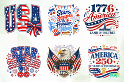 Retro 250th Anniversary USA Png Clipart Product Image 6