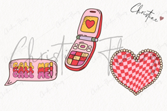 Retro Valentine Clipart | Valentine's Day PNG Product Image 3