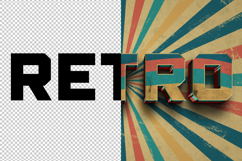 Retro 3D editable text effect Product Image 2