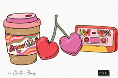 Retro Valentine Clipart | Valentine's Day PNG Product Image 1
