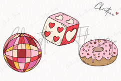Retro Valentine Clipart | Valentine's Day PNG Product Image 3