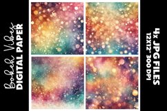 Retro Bokeh Watercolor Paper Backgrounds Product Image 1