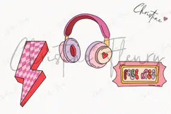 Retro Valentine Clipart | Valentine's Day PNG Product Image 3