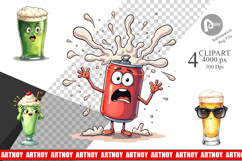 Retro 70s Drink Mascot Sublimation Product Image 1