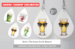 Retro 70s Drink Mascot Earring Product Image 1