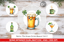 Retro 70s Drink Mascot Wind Spinner Product Image 1