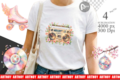 Retro 70s Roller Disco Sublimation Product Image 1