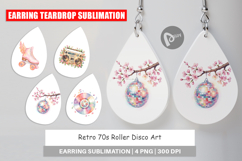 Retro 70s Roller Disco Art Earring Product Image 1